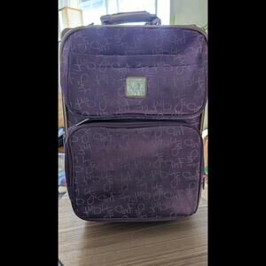 Studio DVF Purple Carry-On Travel Suitcase with Organization Compartments